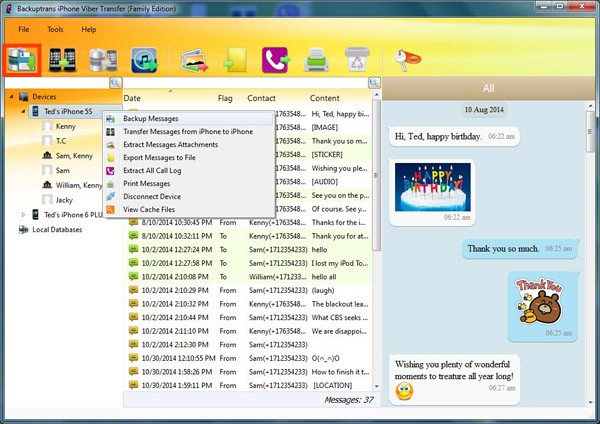 copia de seguridad todos los mensajes de Viber iPhone a PC o Mac