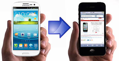 transferir datos de teléfonos Android hacia iPhone