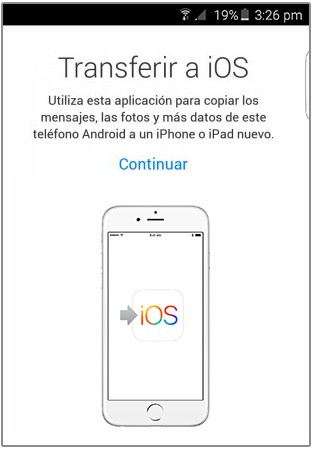 aplicación Move to iOS para mover datos desde Android a iPhone 6s