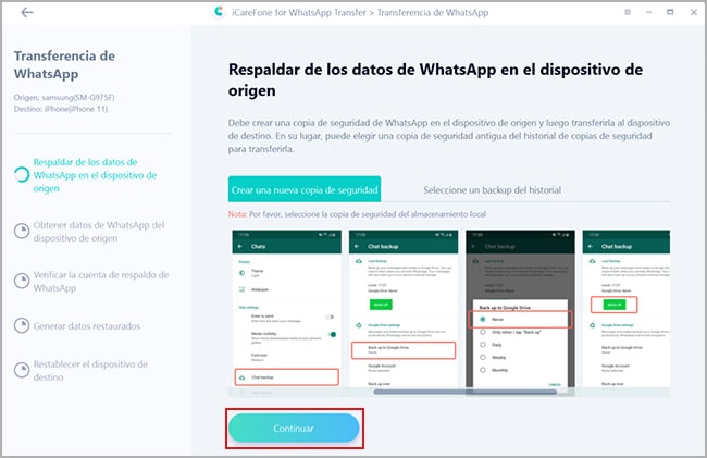 copia de Seguridad de los chats de WhatsApp de Android a la computadora
