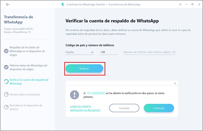 Verifica tu número de teléfono de WhatsApp