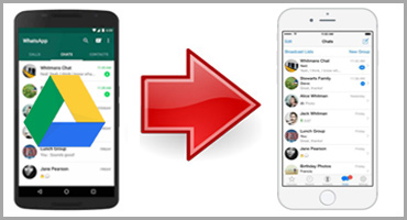restaurar WhatsApp desde Google Drive a iPhone